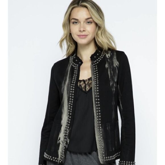 Vocal Tie-dye Jacket W/ Studs Large NWT - Picture 2 of 7